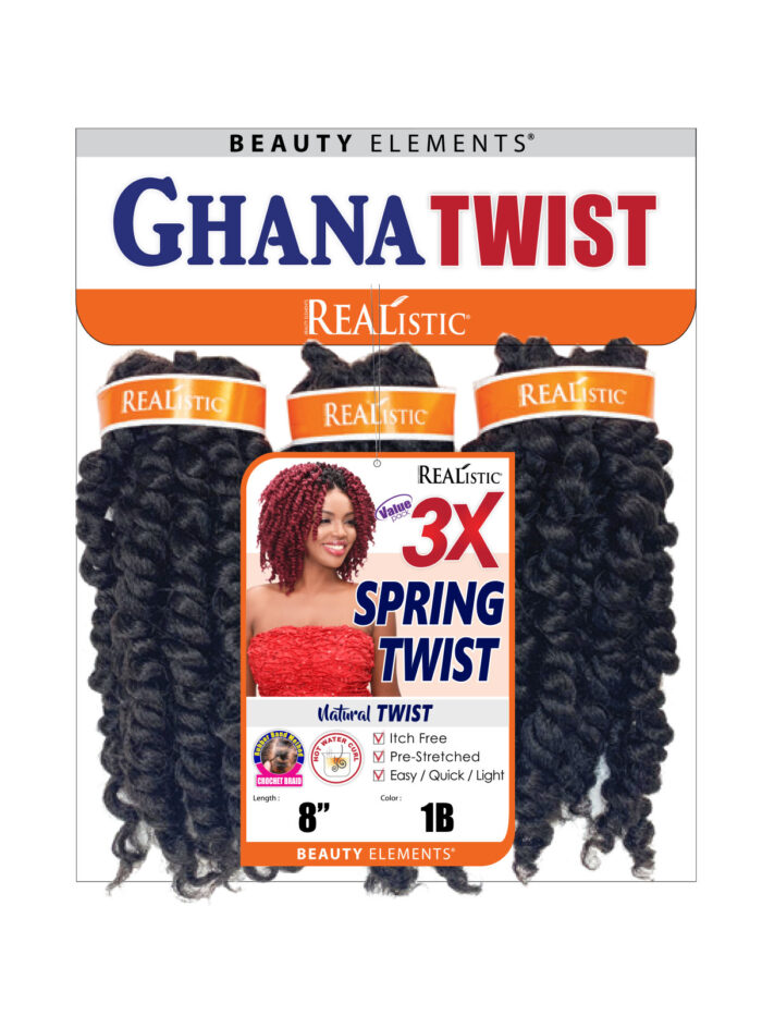 3x Ghana Spring Twist 8"