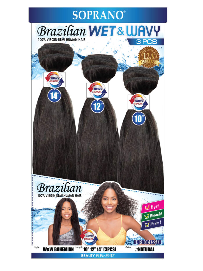 Sop-Brazillian Bohemian 12s Wet & Wavy #Natural